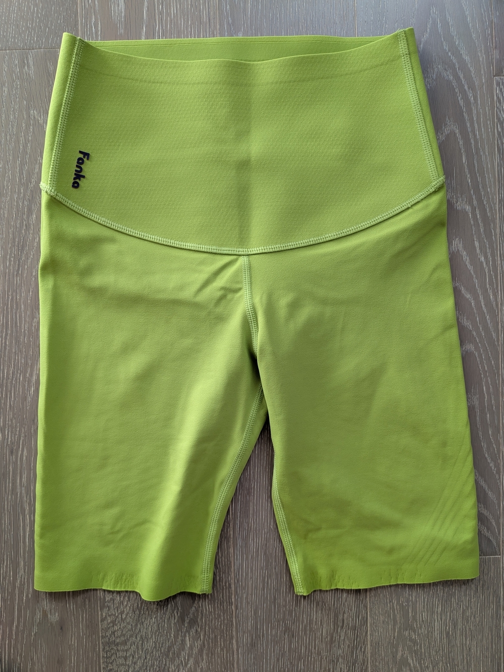 Fanka Lime High-Waist Bike Shorts